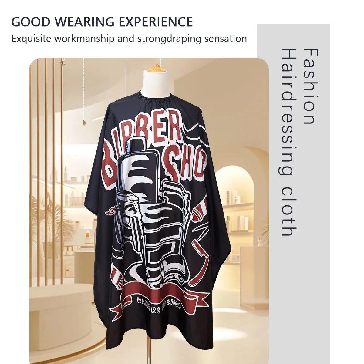 NEW Barber Cape Apron, Waterproof Anti-Static Hair Cutting Cape for Hair Styling & Coloring, Professional Salon Barber Supplies Peaceful Pleasures Health and Wellness