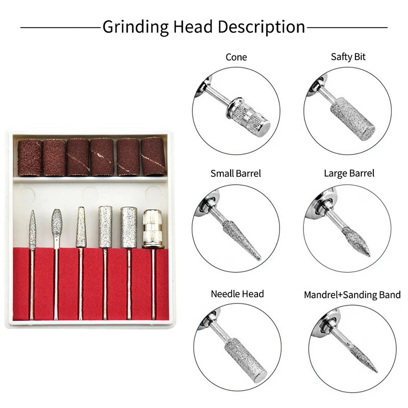 New Models Electric Nail File Nail Drill Pen Machine Professional Nail Polish Equipment Manicure Pedicure Set Kit Peaceful Pleasures Health and Wellness