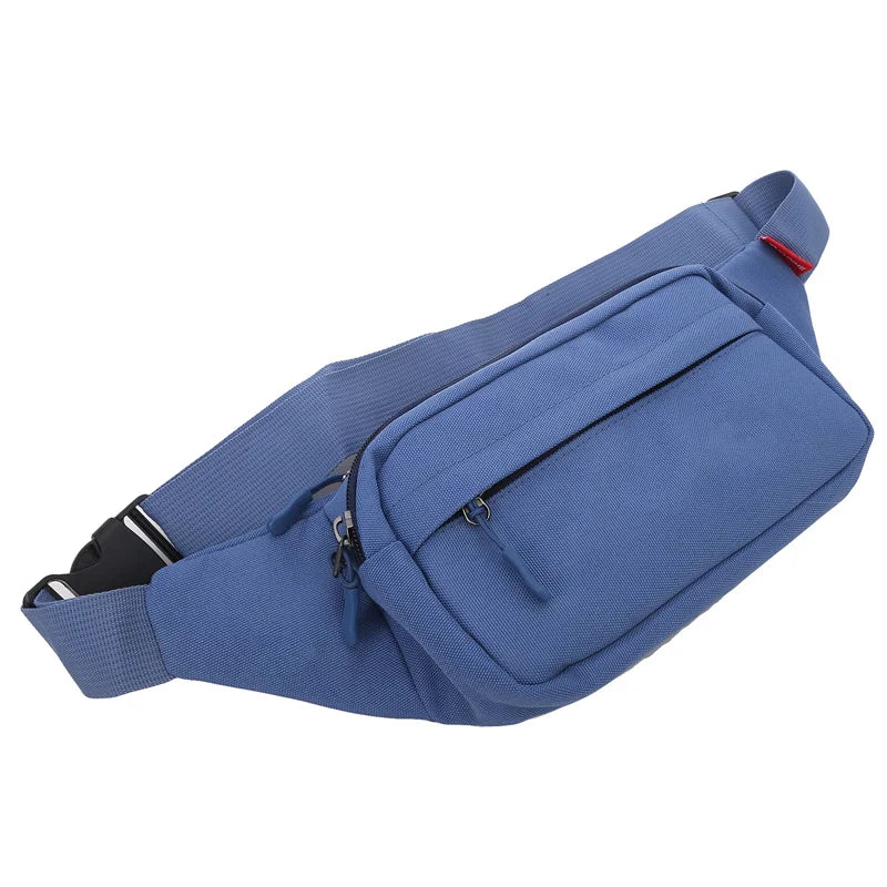 Canvas Fanny Pack Belt Bag – 3 Pockets, Men & Women