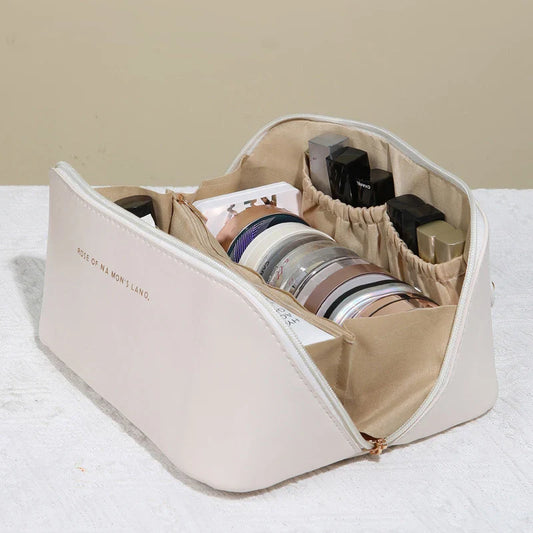Women's Waterproof Travel Cosmetic Bag | Portable Makeup Pouch Travel Cosmetic Bag Oasis Select WHITE