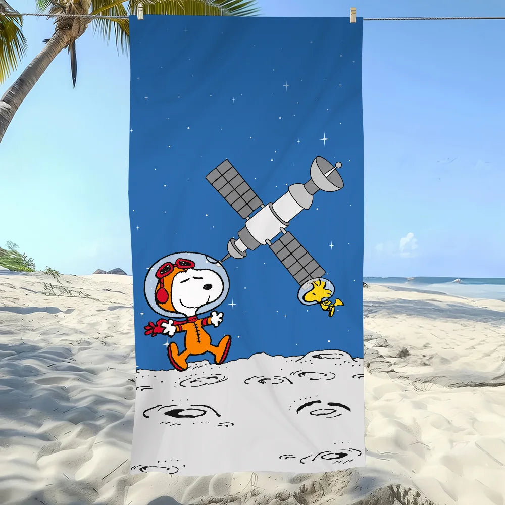 Cartoon Quick-Dry Beach Towel | Large Soft Pool & Gym Towel