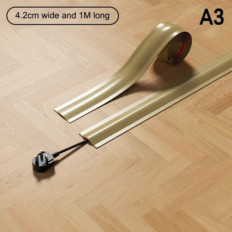 Soft PVC Floor Cord Cover | Cable Hider Wire Protector Floor Cable Hider Peaceful Pleasures Health and Wellness A3
