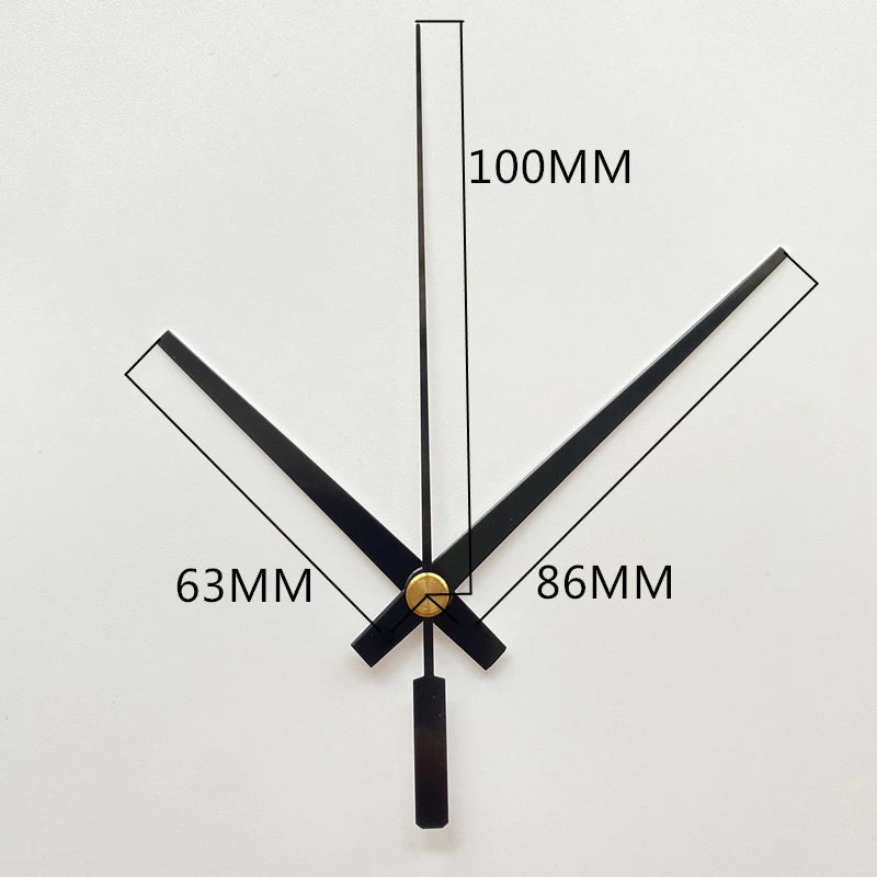 Silent Mute DIY Wall Clock Movement with Hands – Quartz Mechanism Repair Kit
