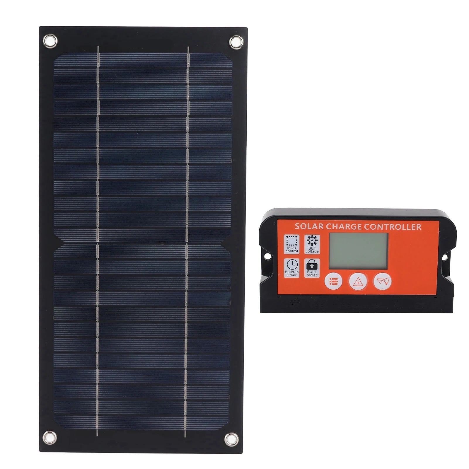 Portable Solar Panel Kit Monocrystalline Silicon Solar Panel Eco Friendly High Conversion Rate for RV Peaceful Pleasures Health and Wellness