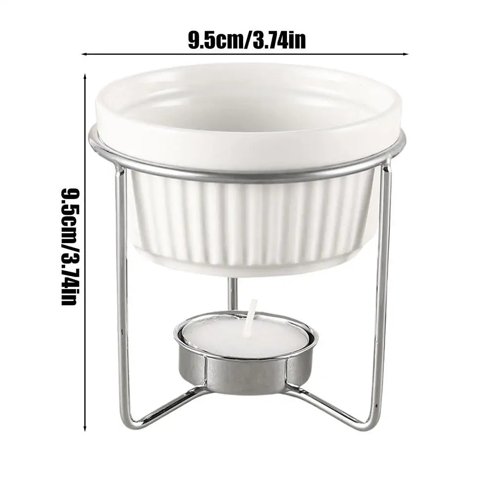 Ceramic Butter Melter & Fondue Pot – Cordless Cheese Warmer Set