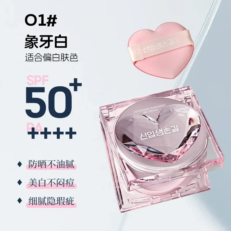 Whitening Sunscreen Air Cushion BB Cream Concealer Waterproof Sweatproof 50x Sunscreen Foundation Peaceful Pleasures Health and Wellness