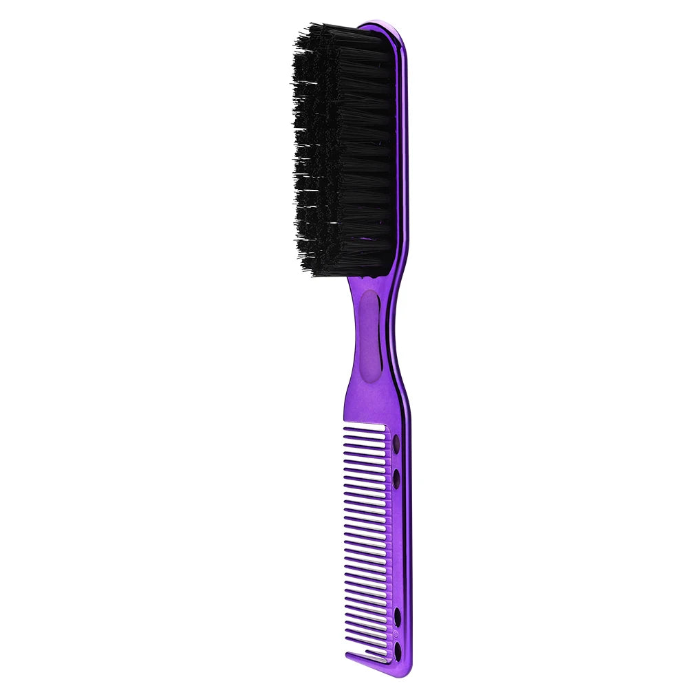 Salon Barber Beard Comb Two-sided Men's Shaving Brush Beard Brushes Salon Hairdressing Hair Styling Tool High-Qualit Peaceful Pleasures Health and Wellness purple