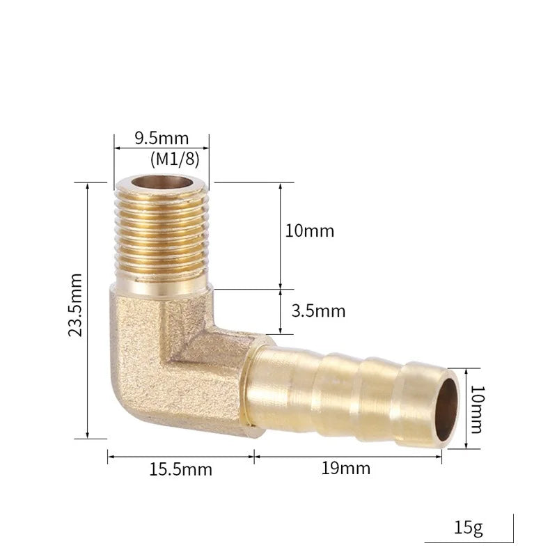 Brass Barb Hose Fitting 4–19mm BSP Female Thread Adapter