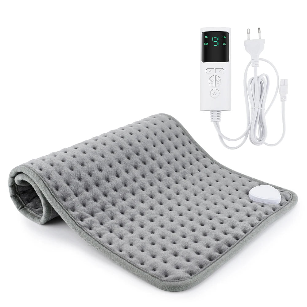 Electric Heating Pad Winter Warm For Bed Blankets Office Home Foot Hand Warmer Sheet Camping Heater 110V 220V Washable 60*30CM Peaceful Pleasures Health and Wellness Light Grey UK