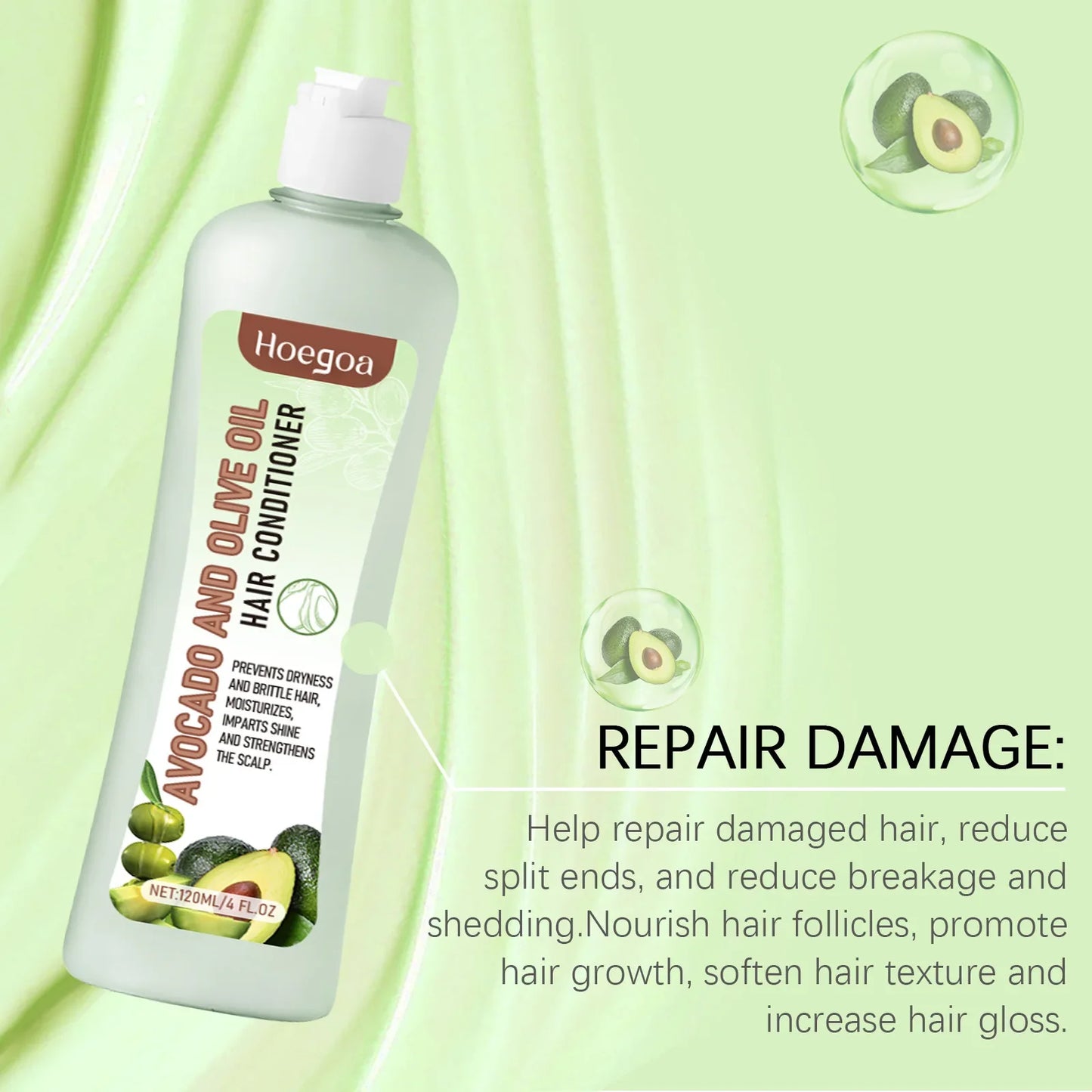 Hoegoa Avocado Oil Shampoo & Conditioner Set 240ml