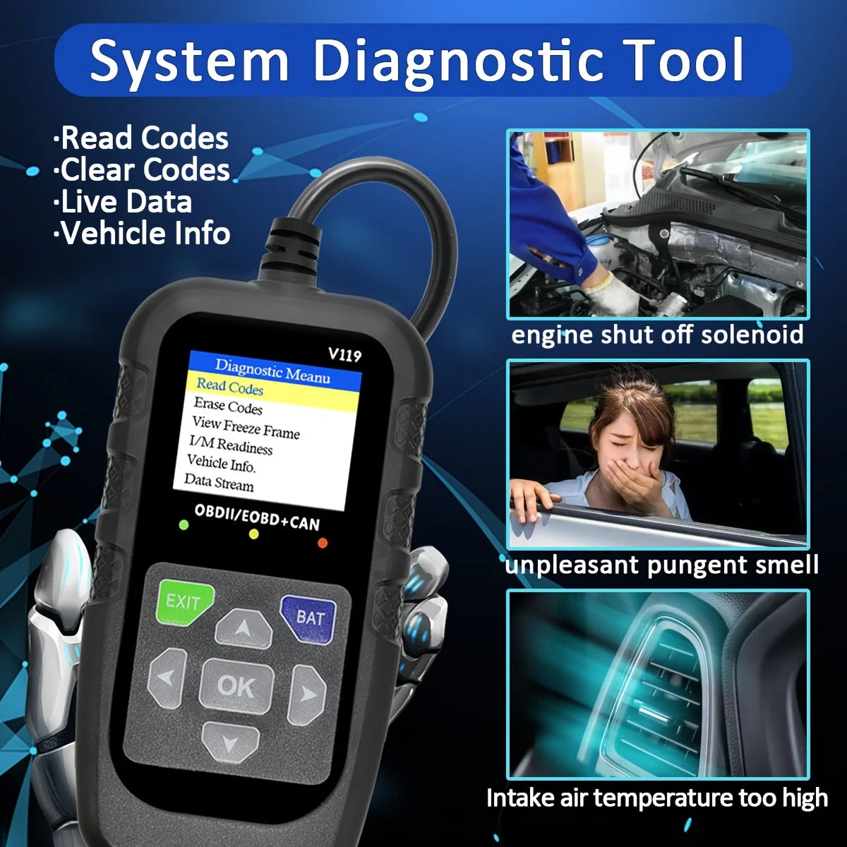 OBD2 Scanner – Engine Fault Code Reader & Voltage Tester Peaceful Pleasures Health and Wellness