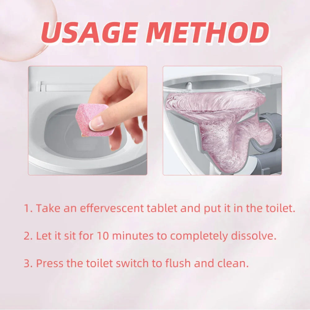 Toilet Cleaning Effervescent Tablets – Stain & Odour Remover