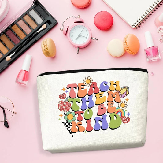 Funny Canvas Makeup Bag | Teacher, Graduation & Retirement Gift Canvas Cosmetic Bag Peaceful Pleasures Health and Wellness