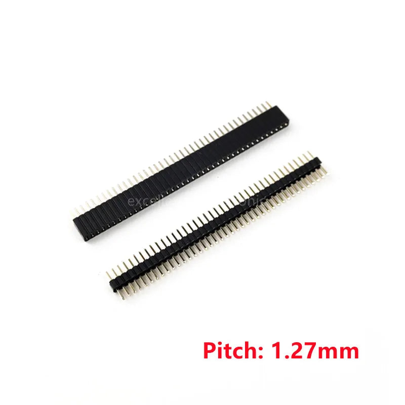 5 Pairs 40 Pin 1x40 Single Row Male and Female 1.27mm/2.0mm/2.54 Breakable Pin Header PCB JST Connector Strip for Arduino Black Peaceful Pleasures Health and Wellness 1.27mm 1x40P