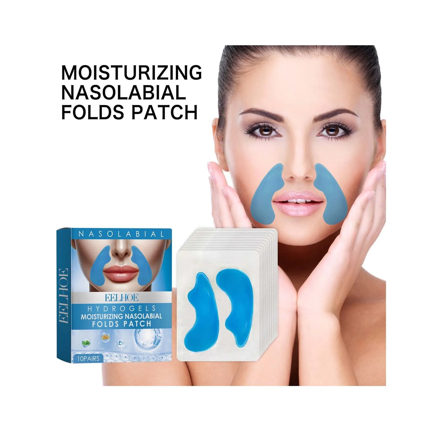 Nasolabial Fold Gel Patches – Anti-Wrinkle & Firming 10Pc