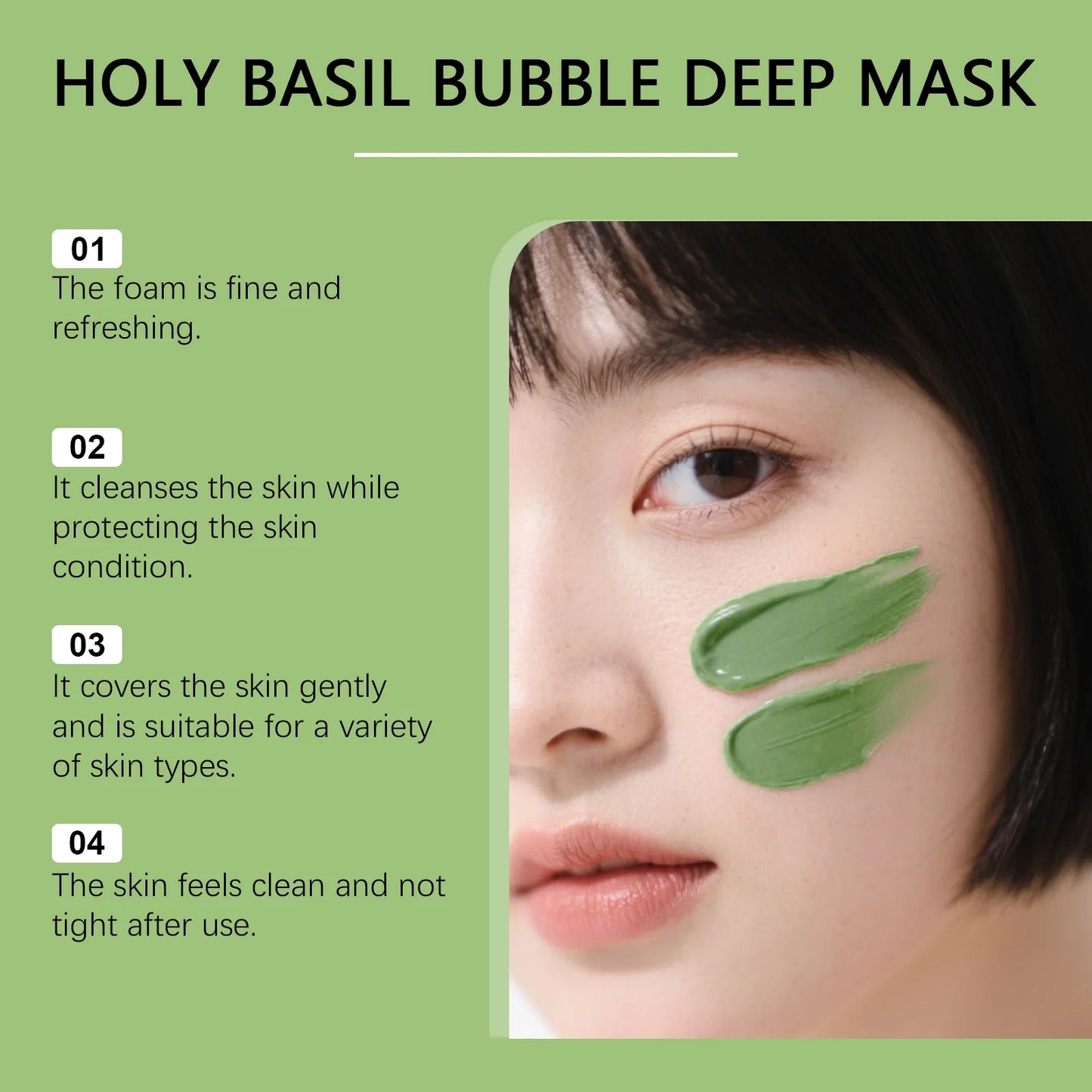 Basil Bubble Mud Mask – Blackhead, Oil Control & Pore Cleanser