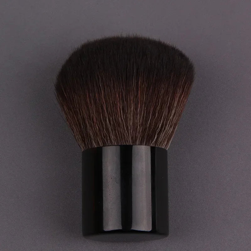 Makeup Brush Beauty Tool - 1Pcs Foundation, Blush, Concealer, Contour, Highlight, Cheek Brush for Blending, Round Angled Top Peaceful Pleasures Health and Wellness Brownish black