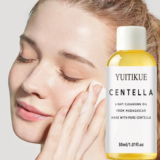 YUITIKUE Centella Light Cleansing Oil Pure Centella Gentle Makeup Remover Oil Deep Cleansing Hydrating Sensitive Skin Cleanser Peaceful Pleasures Health and Wellness
