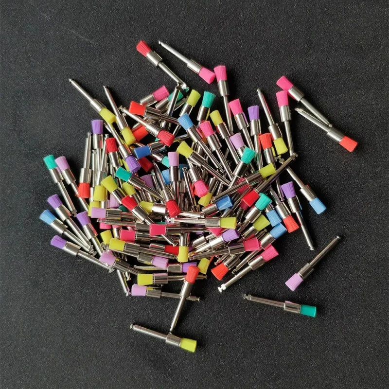 100pc Disposable Dental Prophy Polishing Brushes Latch Type