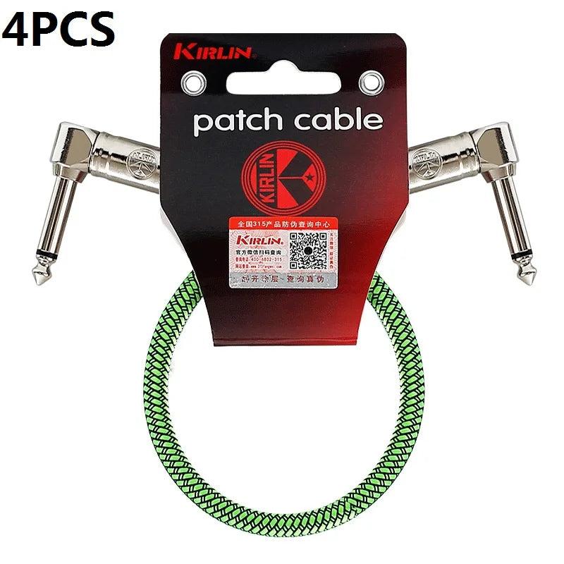 Kirlin 0 3 Meter Patch Cable Effect Pedal Weave Cloth 1 4 Angle Mono
