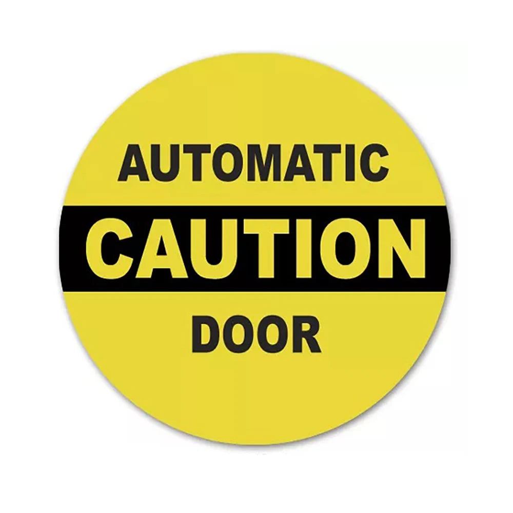 2pack Caution Automatic Door sticker decal business window safety 5x5in Peaceful Pleasures Health and Wellness