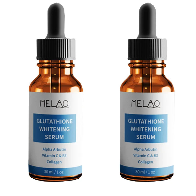 Glutathione Whitening Serum Fade Black Dark Spots Moisturizing Nourishing Reduce Wrinkles Brightening Facial Skin Care Essence Peaceful Pleasures Health and Wellness 30mlx2 pieces 30ml