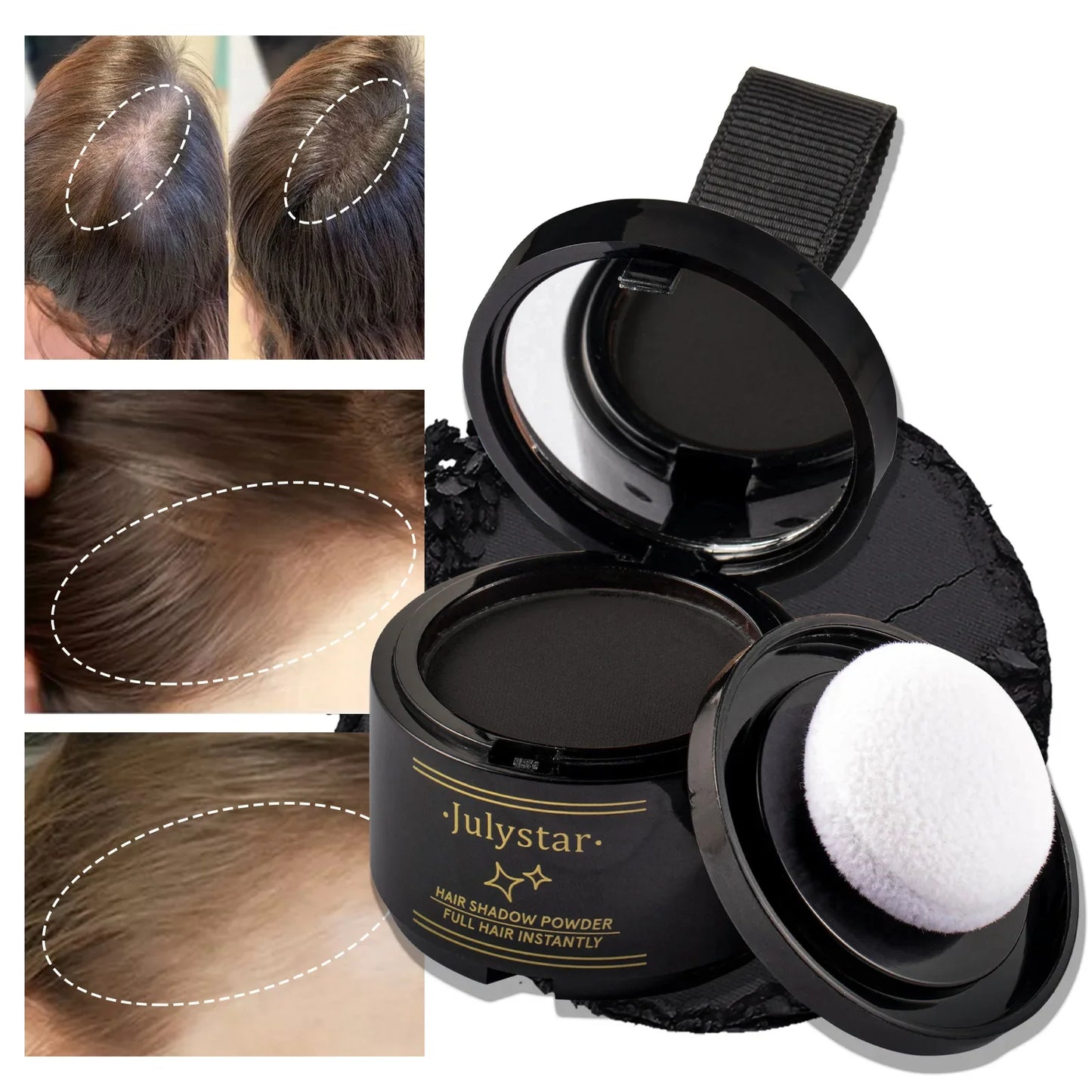Julystar Hairline Shadow Powder – 4 Colors, Waterproof Coverage