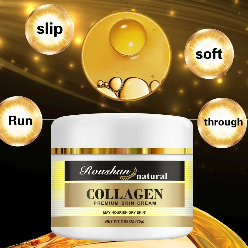 ROUSHUN COLLAGEN PREMIUM SKIN CREAM Moisturizing and nourishing facial care cream suitable for all seasons Peaceful Pleasures Health and Wellness