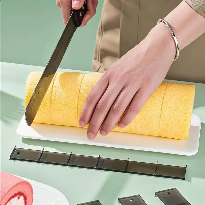 4-Piece Cake Roll Cutting Ruler Set – Uniform Slice Divider