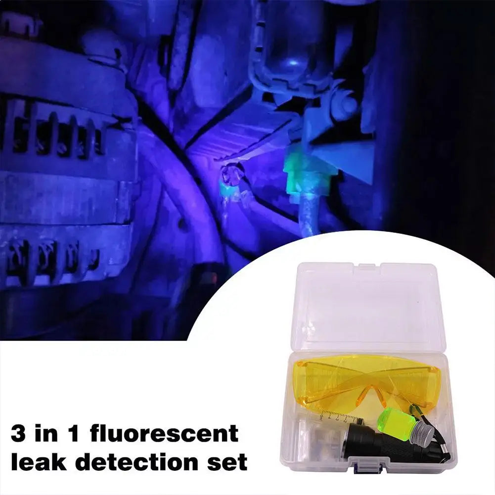 Auto Air Conditioning Leak Detection Tool Fluorescent Purple Light Agent Detection Kit Leak Detection And Repair Tool Peaceful Pleasures Health and Wellness