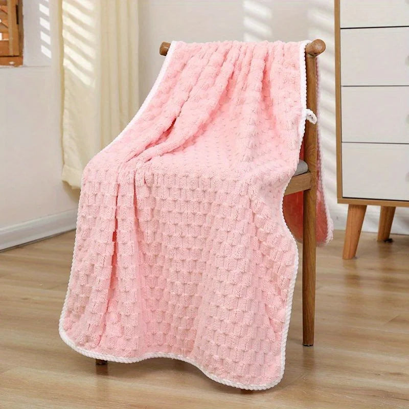 Bamboo Charcoal Coral Velvet Bath Towel – Thick & Absorbent