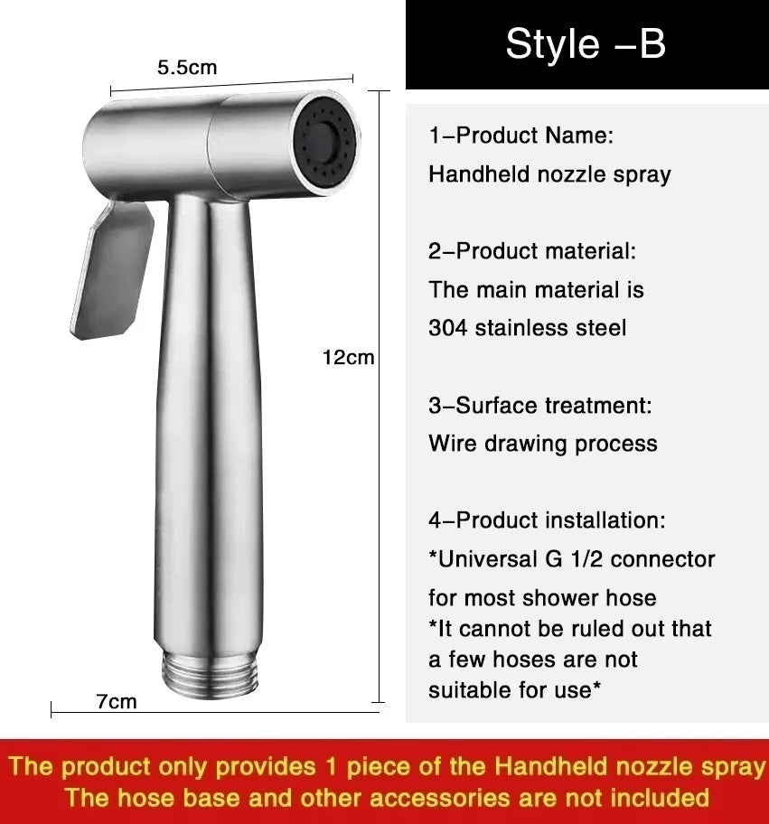 Handheld Bidet Sprayer Head – Self-Cleaning Shattaf Spray