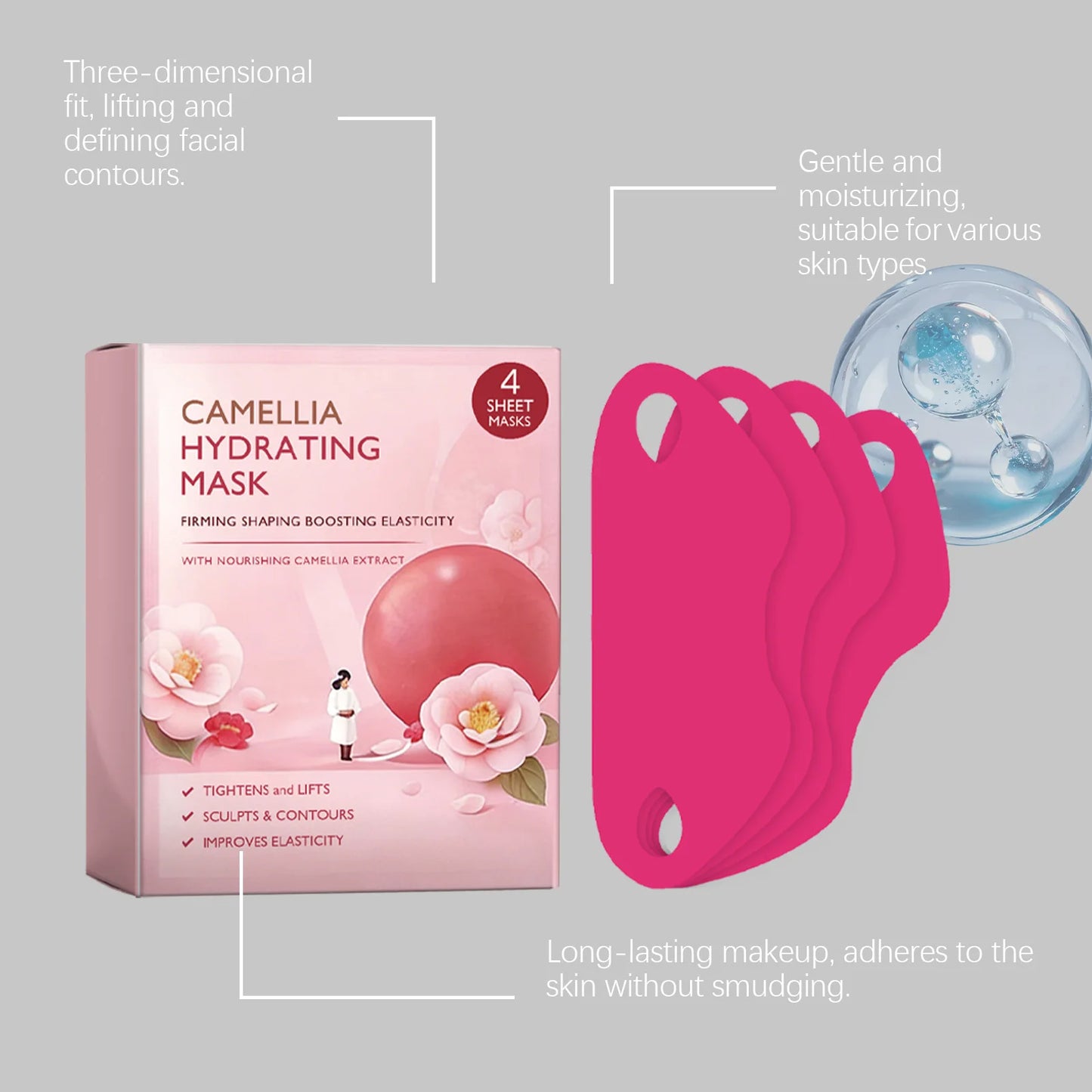 Firming Face Mask – Lifting, Anti-Aging & Hydrating 4pcs