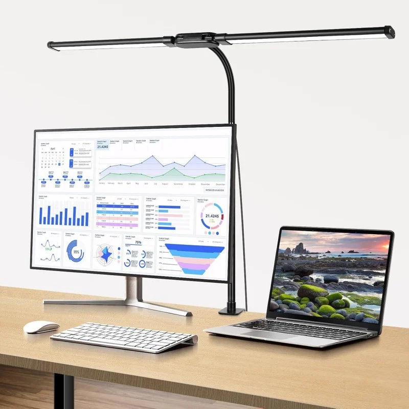 RUNTOIN 24W Eye Care LED Desk Lamp | Touch Gooseneck Light