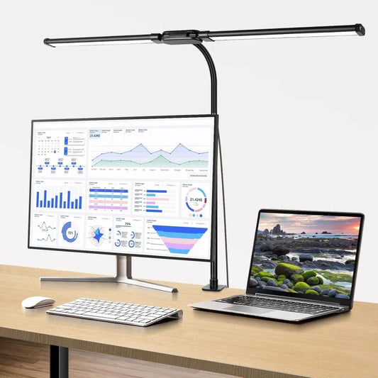 RUNTOIN 24W Eye Care LED Desk Lamp | Touch Gooseneck Light LED Desk Lamp Peaceful Pleasures Health and Wellness