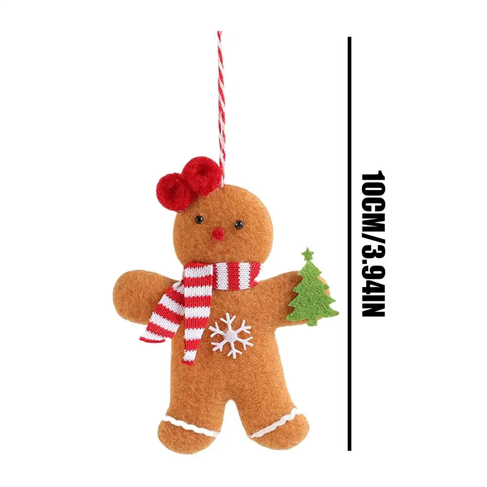 Gingerbread Christmas Ornament Festive Reusable Cute Cartoon Holiday Decor Christmas Gingerbread Figurines Ornaments For Dining Peaceful Pleasures Health and Wellness B China Mainland