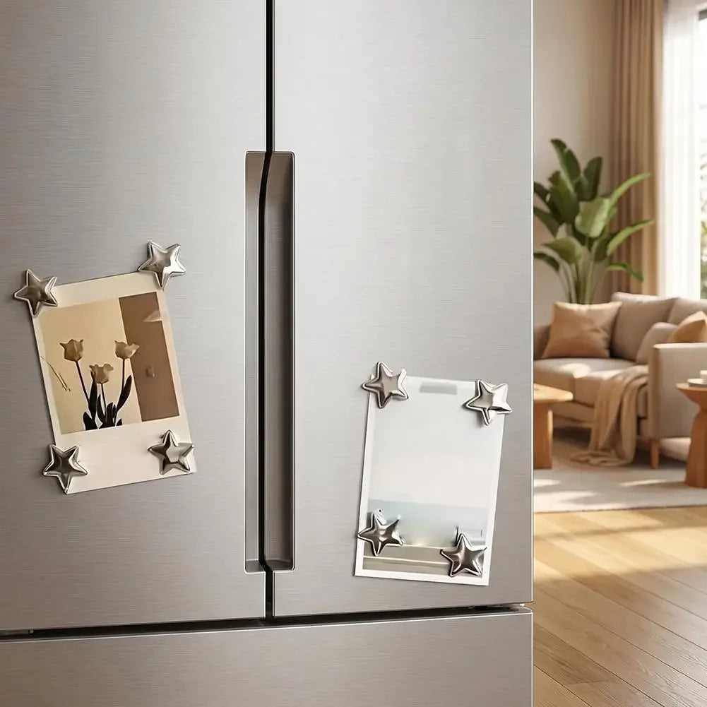 2.4CM 10/20pcs Creative Star Magnetic Refrigerator Patch For Photo Wall Mounting Entry Door Magnetic Sticker Home Decoration Peaceful Pleasures Health and Wellness
