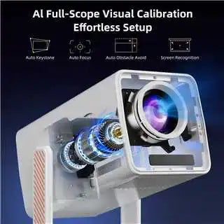 Smart 1080P 4K Android 13 Home Projector | 230 ANSI Auto Keystone Peaceful Pleasures Health and Wellness