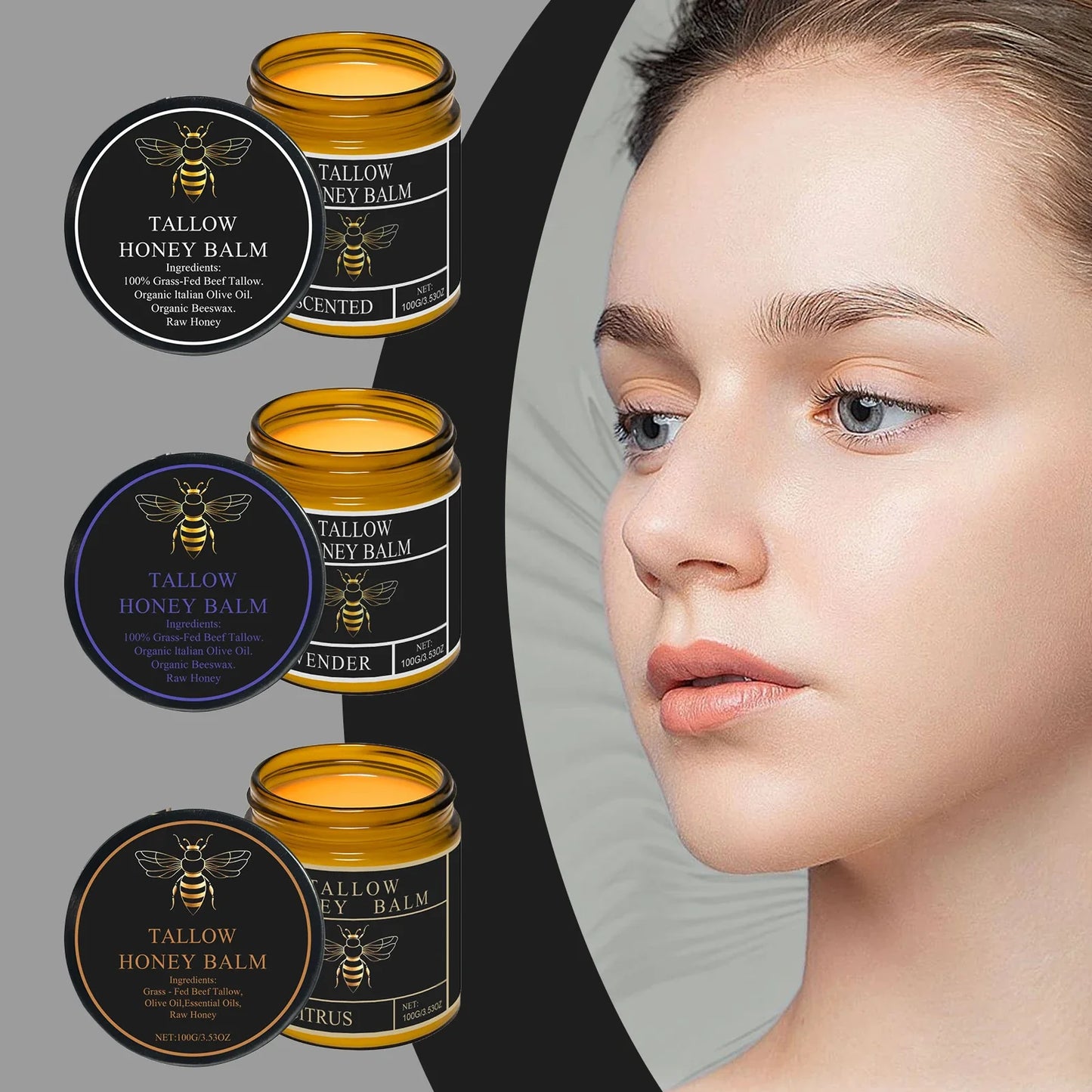 WOODSLEEP Tallow Honey Cream – Face & Body Moisturizer 100g