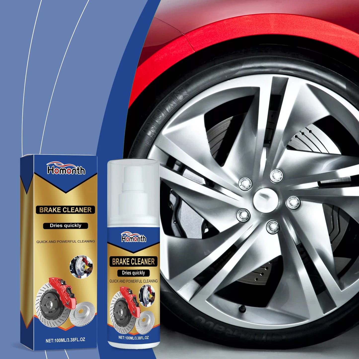 Car Brake & Rim Cleaner Spray – Removes Oil & Grease 100ml