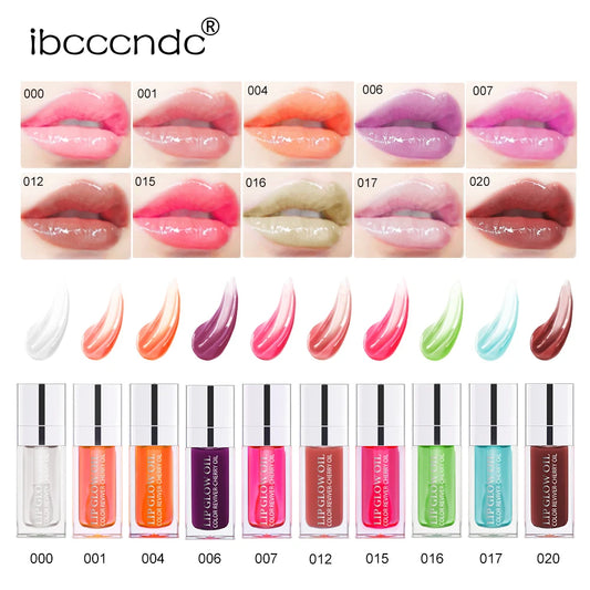 1Piece Moisturizing Lip Glow Oil Crystal Jelly Lip Oil Plumping Lip Gloss Sexy Lip Plumper Glaze Tinted Makeup Gift 10 Color Peaceful Pleasures Health and Wellness