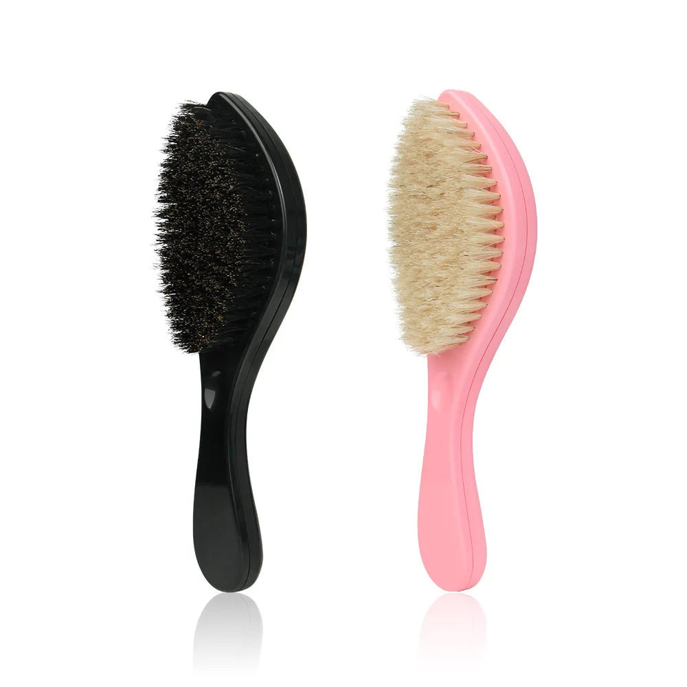 Massage Facial Hair Brush Boar Bristle for Men's Beard Shaving Comb Face Hair Cleaning Brush Wave Comb Drop Shipping Peaceful Pleasures Health and Wellness