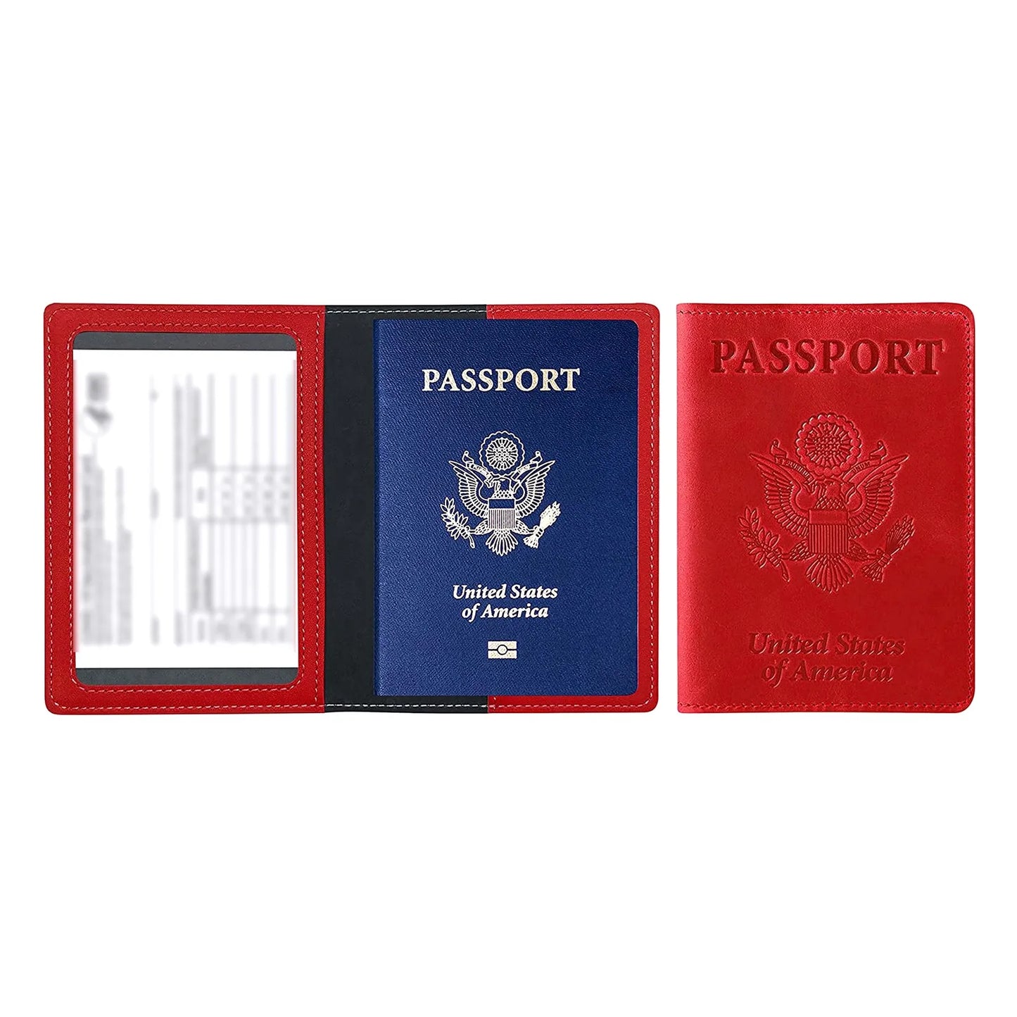 Leather Passport Holder Wallet – Unisex Travel Card Cover