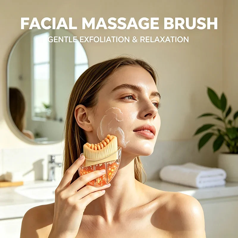 Facial Contour Massager Brush with Storage Box | Skin Massage
