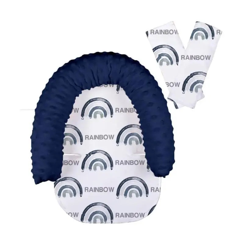 Baby Car Seat Head Support with Strap Covers & Cushions