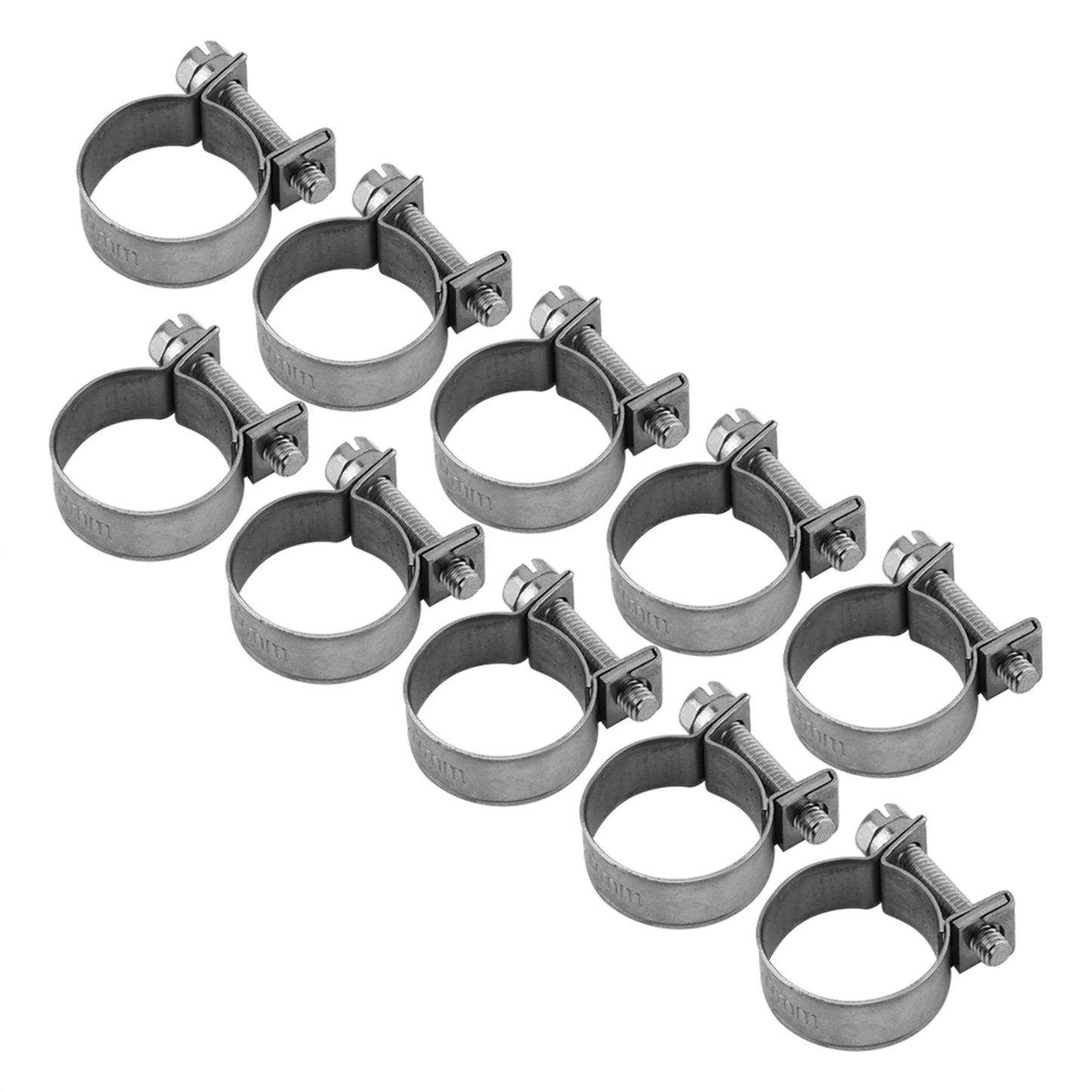 Stainless Steel Mini Fuel Line Pipe Hose Clamp Clip 6mm‑20mm Optional Size Hose Clamp Hose Clips Pipe Clip Hose Fastener Peaceful Pleasures Health and Wellness GS00501-08