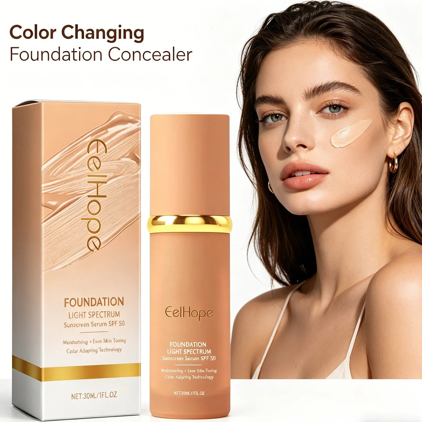 Eelhope Color-Changing Foundation – Full Coverage & Hydrating