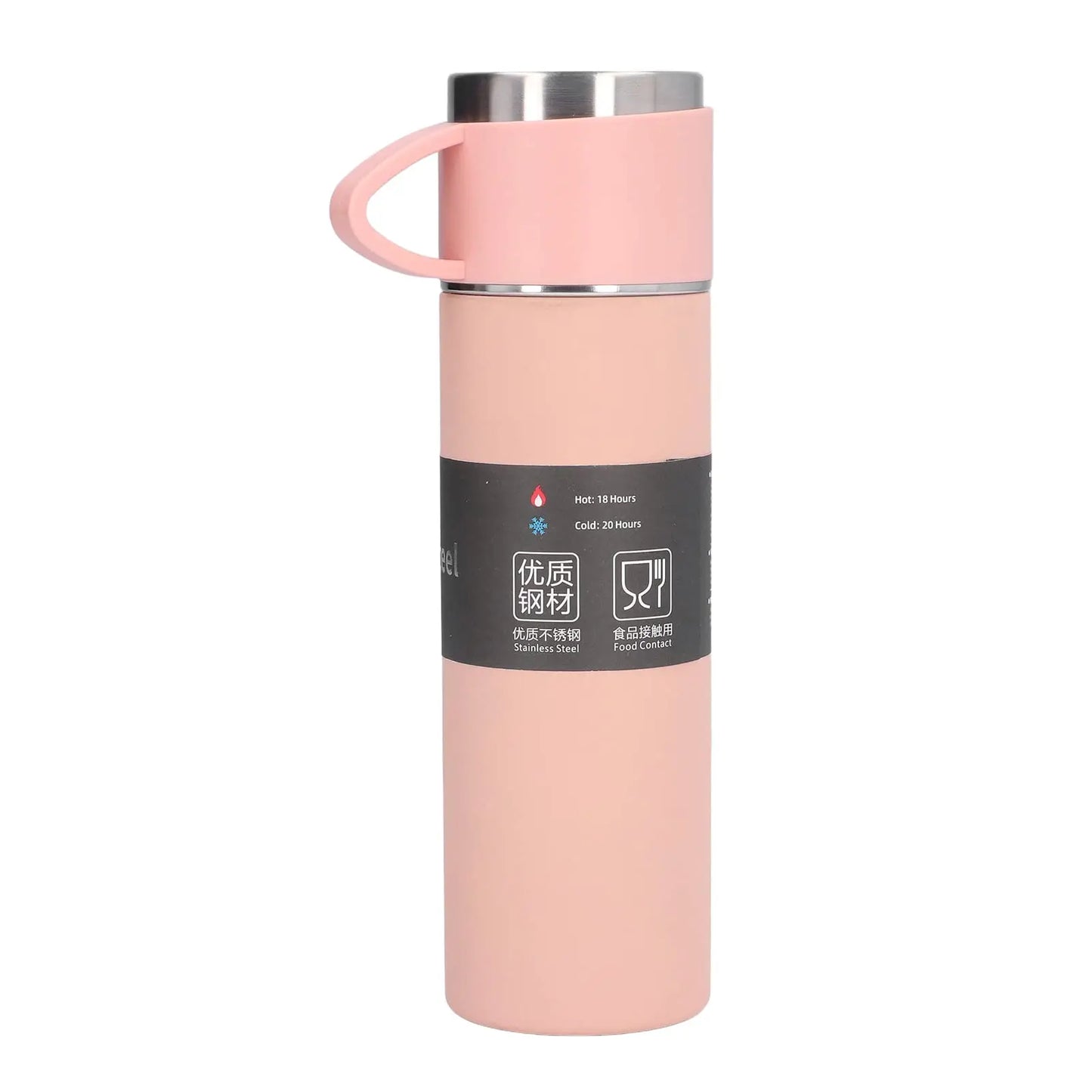 Vacuum-Insulated Stainless Steel Travel Thermos 500ml & Cup