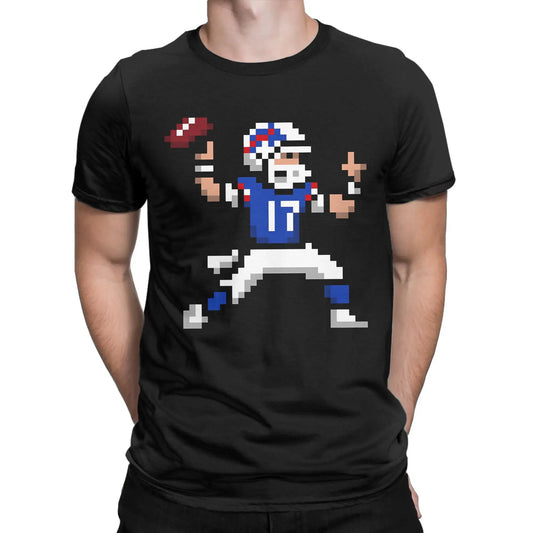 Josh Allen Cotton T-Shirt For Men Beach Y2K Funny T Shirts O Neck Trendy Cool Tees Plus Size Print Tops Peaceful Pleasures Health and Wellness black 6XL
