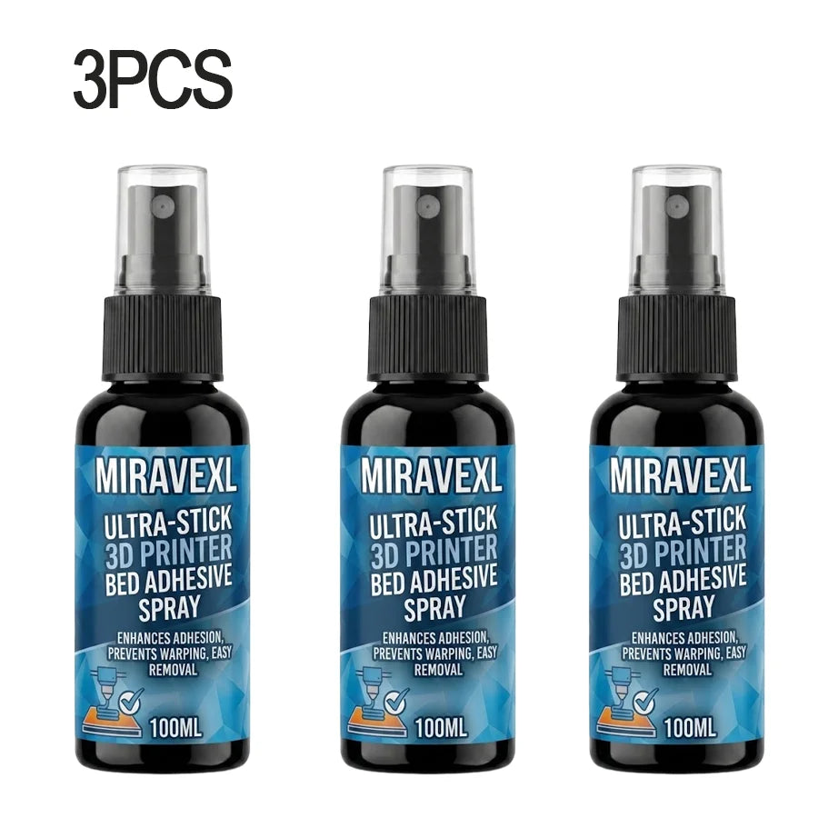 MIRAVEXL 100ml 3D Printer Bed Adhesive Spray – PLA ABS PETG TPU